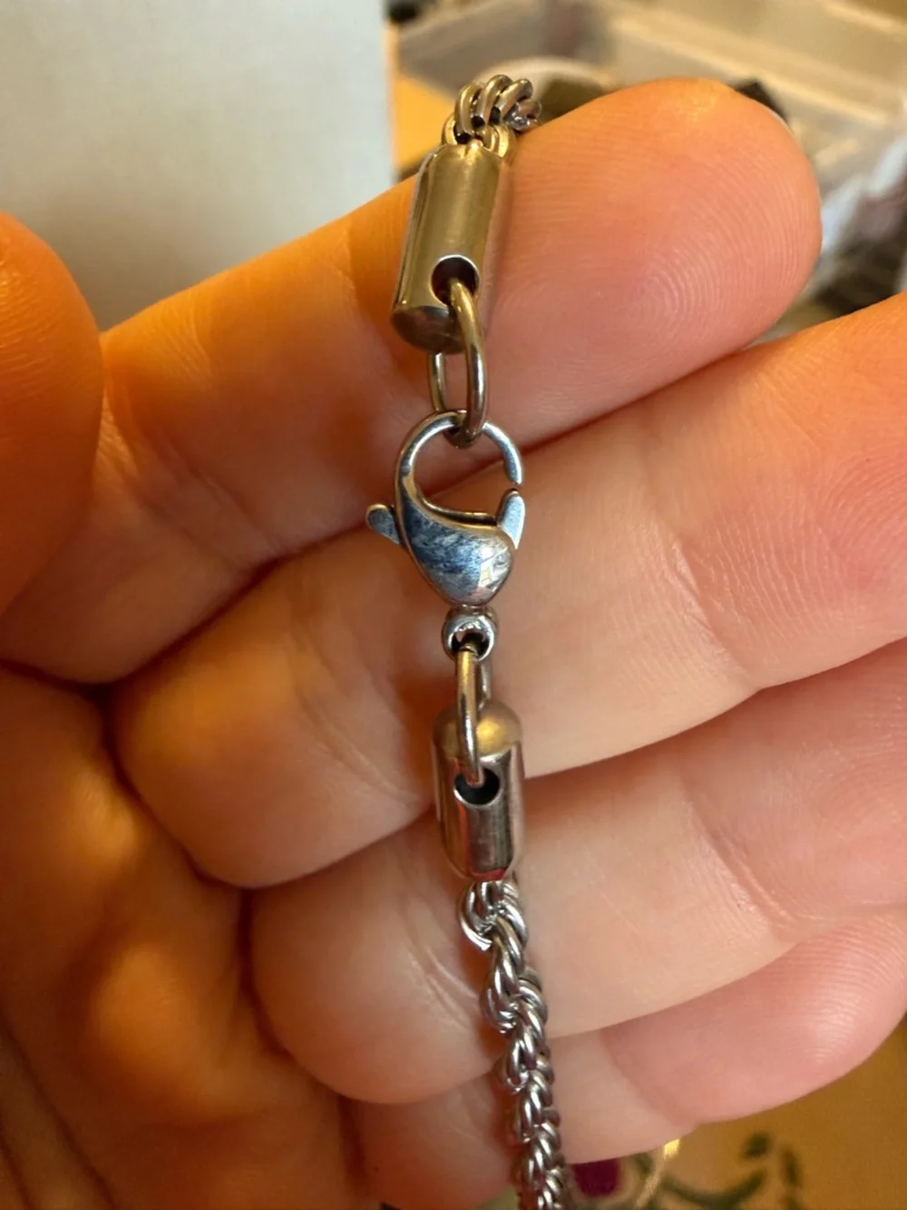 Rope Chain Necklace in‎ Silver Tone